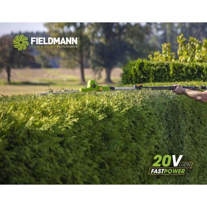 Fieldmann - Cordless telescopic hedge shears 20V