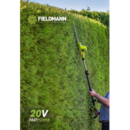 Fieldmann - Cordless telescopic hedge shears 20V