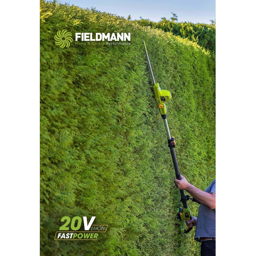 Fieldmann - Cordless telescopic hedge shears 20V