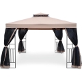 Fieldmann - Garden gazebo 3x3 m beige/black