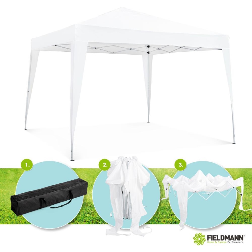 Fieldmann - Garden gazebo 3x3 m white