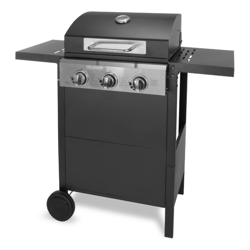Fieldmann - Gas grill 3x burner black