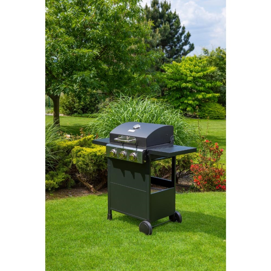 Fieldmann - Gas grill 3x burner black