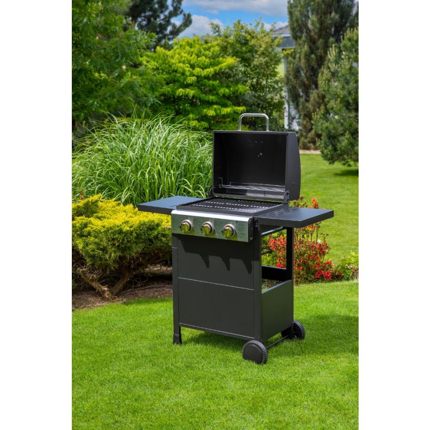 Fieldmann - Gas grill 3x burner black