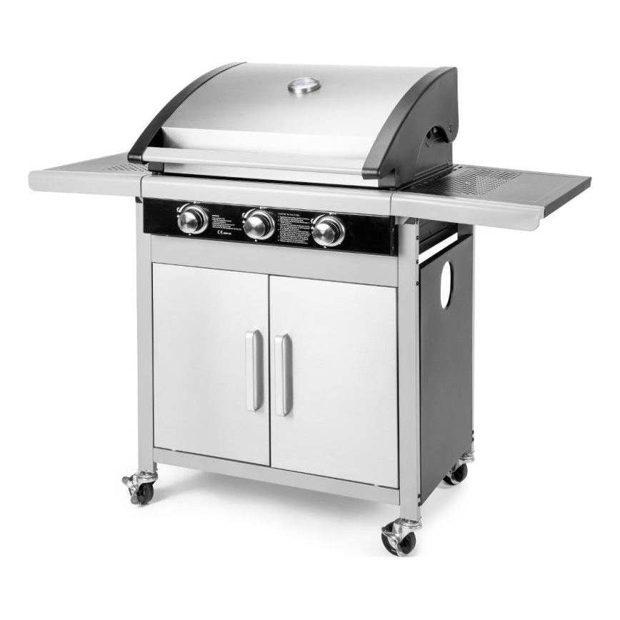 Fieldmann - Gas grill 3x burner matte chrome