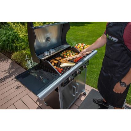 Fieldmann - Gas grill 3x burner matte chrome