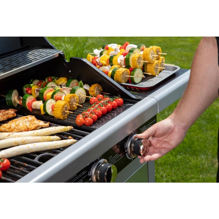 Fieldmann - Gas grill 3x burner matte chrome