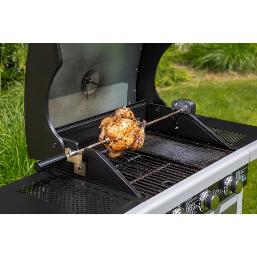 Fieldmann - Gas grill 3x burner matte chrome