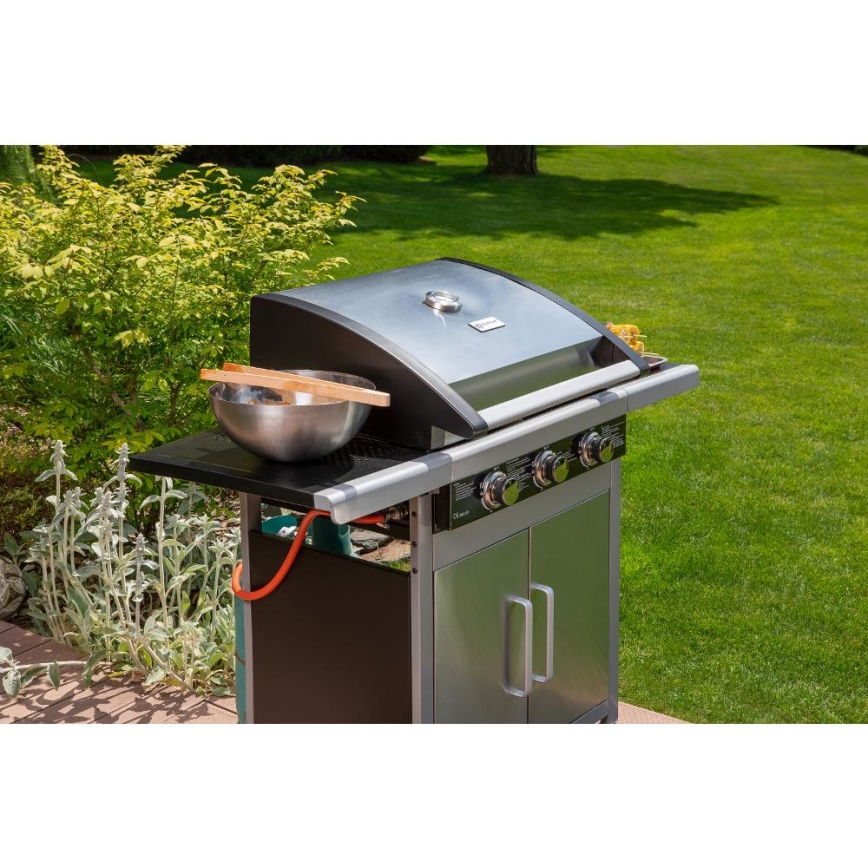 Fieldmann - Gas grill 3x burner matte chrome
