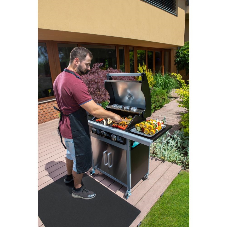 Fieldmann - Gas grill 3x burner matte chrome