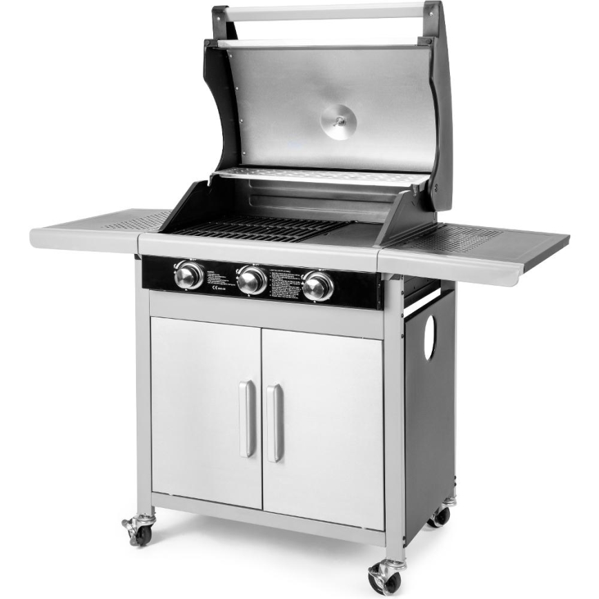 Fieldmann - Gas grill 3x burner matte chrome