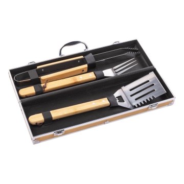 Fieldmann - Grilling utensils stainless steel with a case 3 pcs