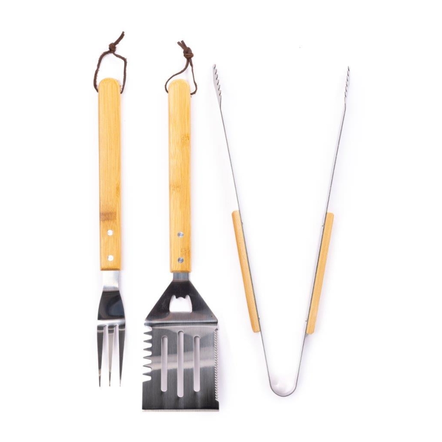 Fieldmann - Grilling utensils stainless steel with a case 3 pcs