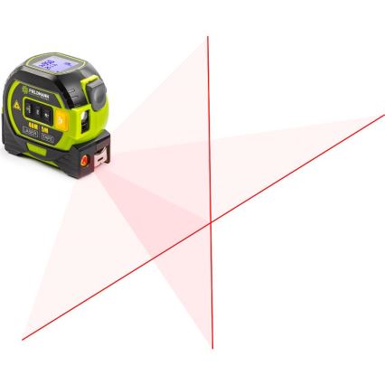 Fieldmann - Laser distance meter with LED display and roulette meter 2xAA