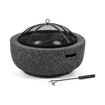 Fieldmann - Portable wood campfire with a grate anthracite
