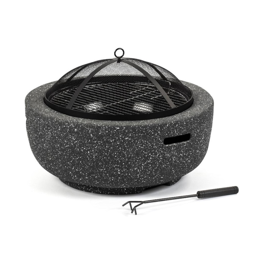 Fieldmann - Portable wood campfire with a grate anthracite