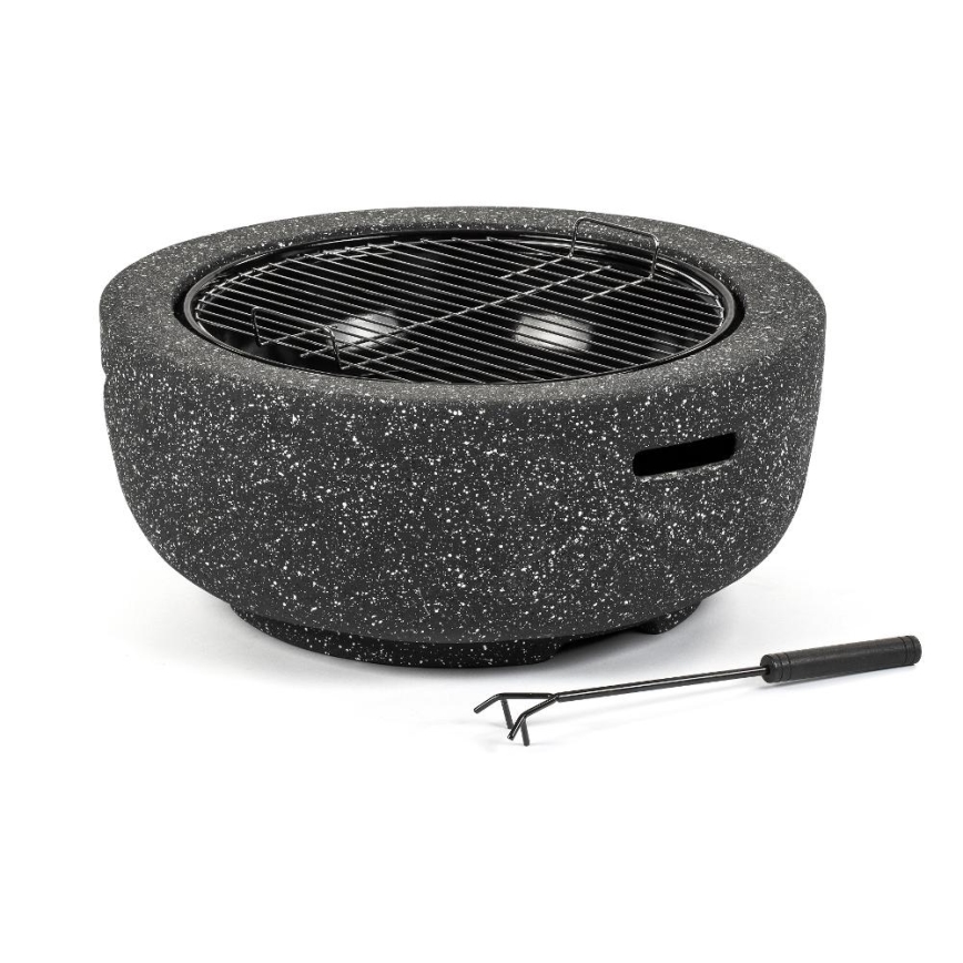 Fieldmann - Portable wood campfire with a grate anthracite