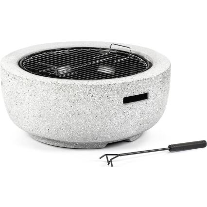 Fieldmann - Portable wood campfire with a grate white