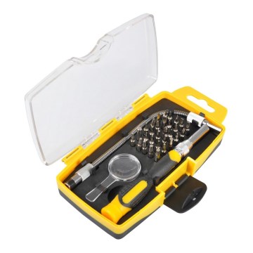 Fieldmann - Screwdriver, bits + magnifier 33 pcs