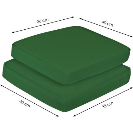 Fieldmann - Set of pillows for the balcony set green