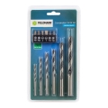 Fieldmann - Set of wood drills + bits 12 pcs chrome