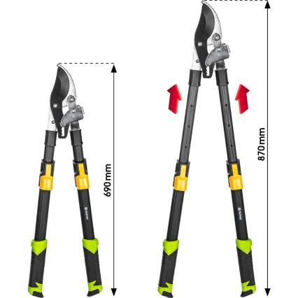Fieldmann - Telescopic Lever-Action Garden Loppers