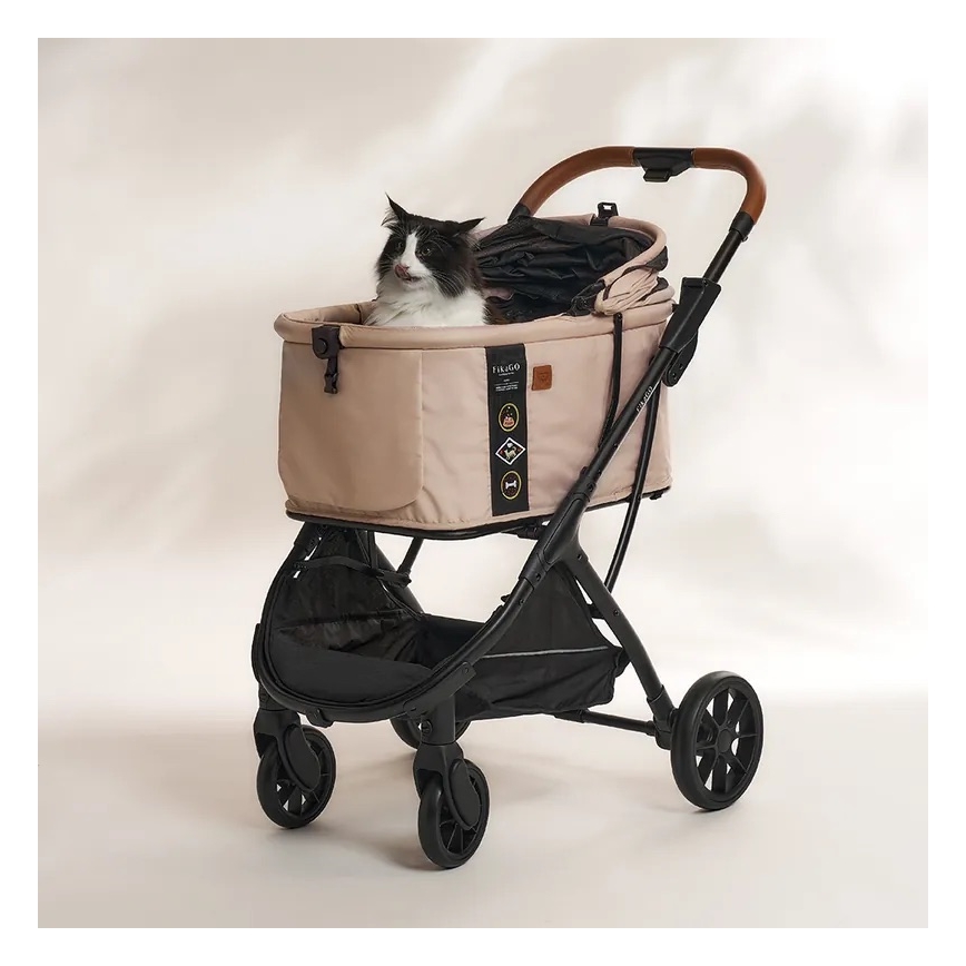 Fikago - Stroller for dogs and cats AGILE HUGGY beige