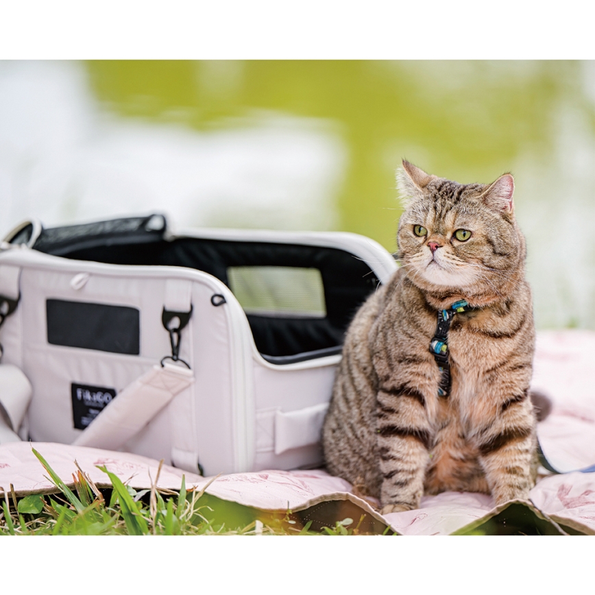 Fikago - Travel carrier bag for dogs and cats TRUFFLE Artic Flower