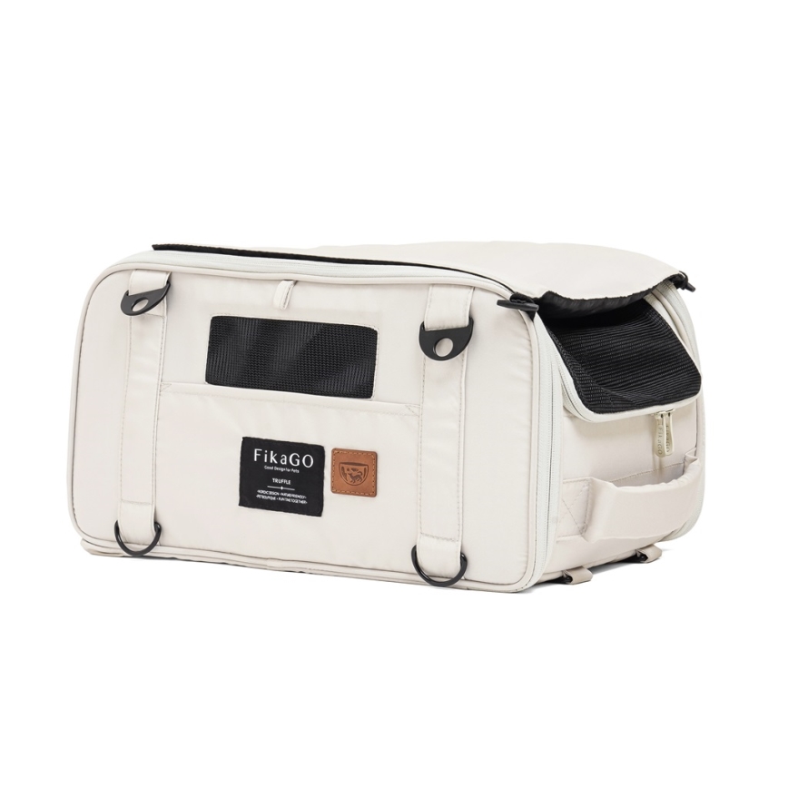 Fikago - Travel carrier bag for dogs and cats TRUFFLE Creamy Cloud