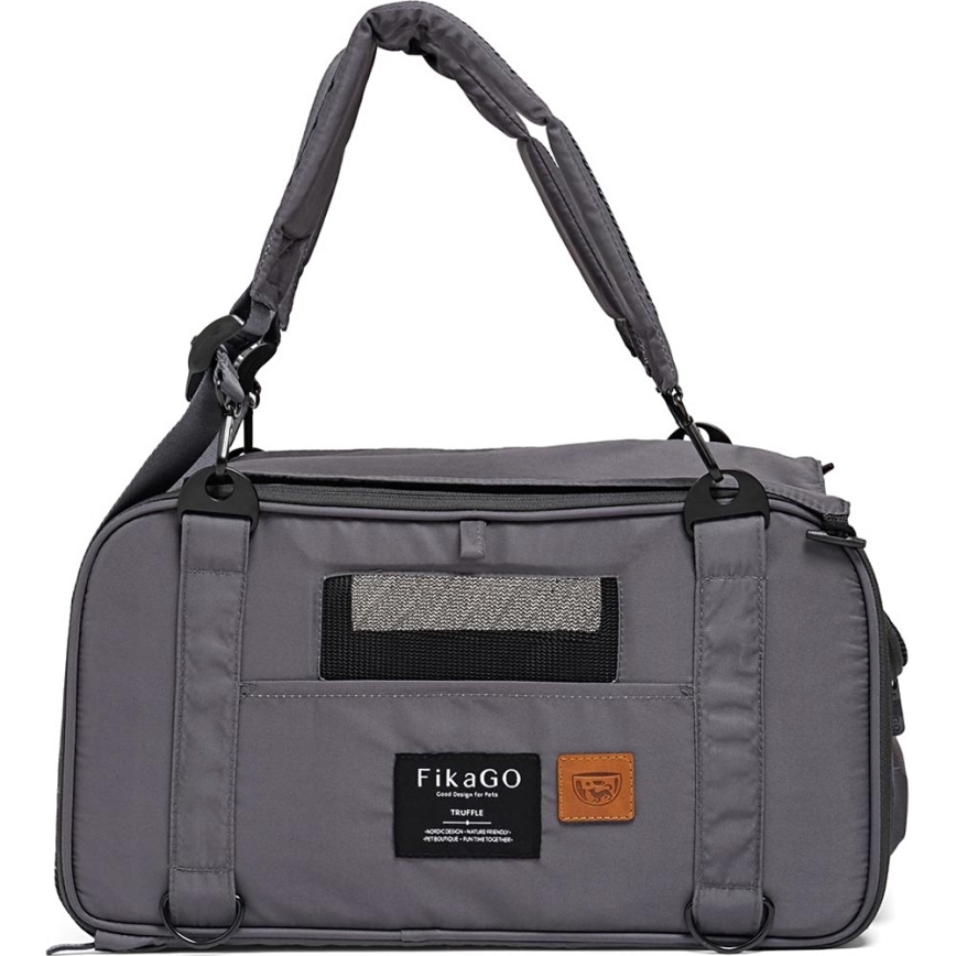 Fikago - Travel carrier bag for dogs and cats TRUFFLE Grey