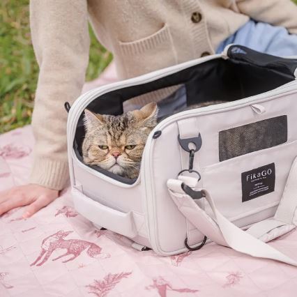 Fikago - Travel carrier bag for dogs and cats TRUFFLE Grey