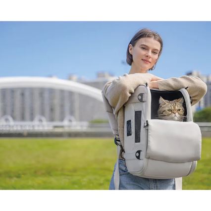 Fikago - Travel carrier bag for dogs and cats TRUFFLE Grey