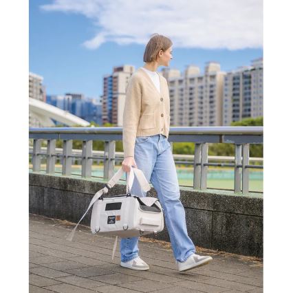 Fikago - Travel carrier bag for dogs and cats TRUFFLE Grey