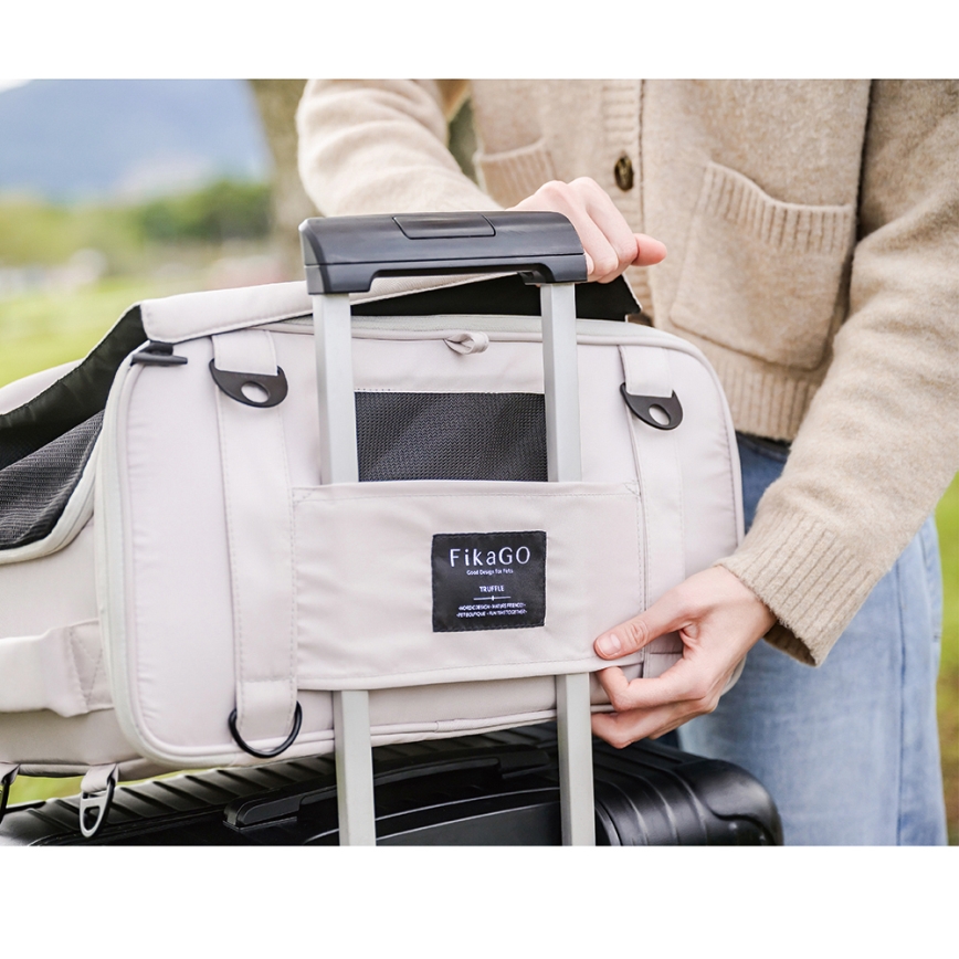 Fikago - Travel carrier bag for dogs and cats TRUFFLE Grey