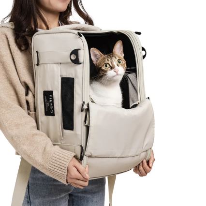 Fikago - Travel carrier bag for dogs and cats TRUFFLE Grey