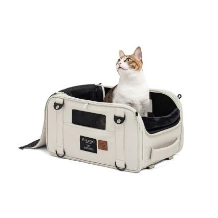 Fikago - Travel carrier bag for dogs and cats TRUFFLE Grey