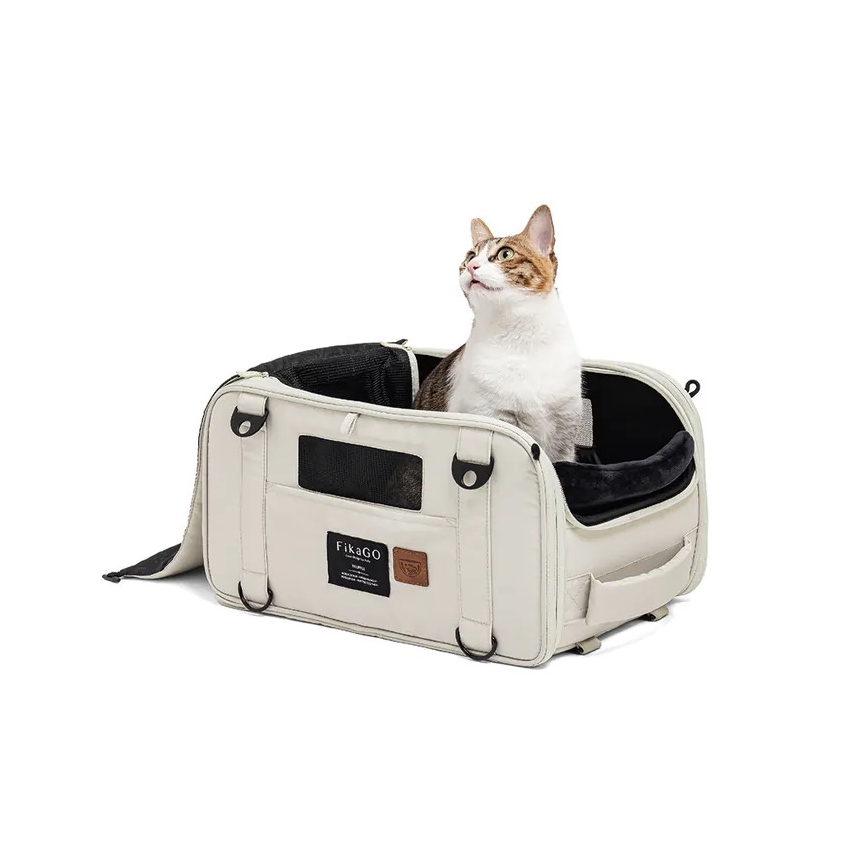 Fikago - Travel carrier bag for dogs and cats TRUFFLE Grey