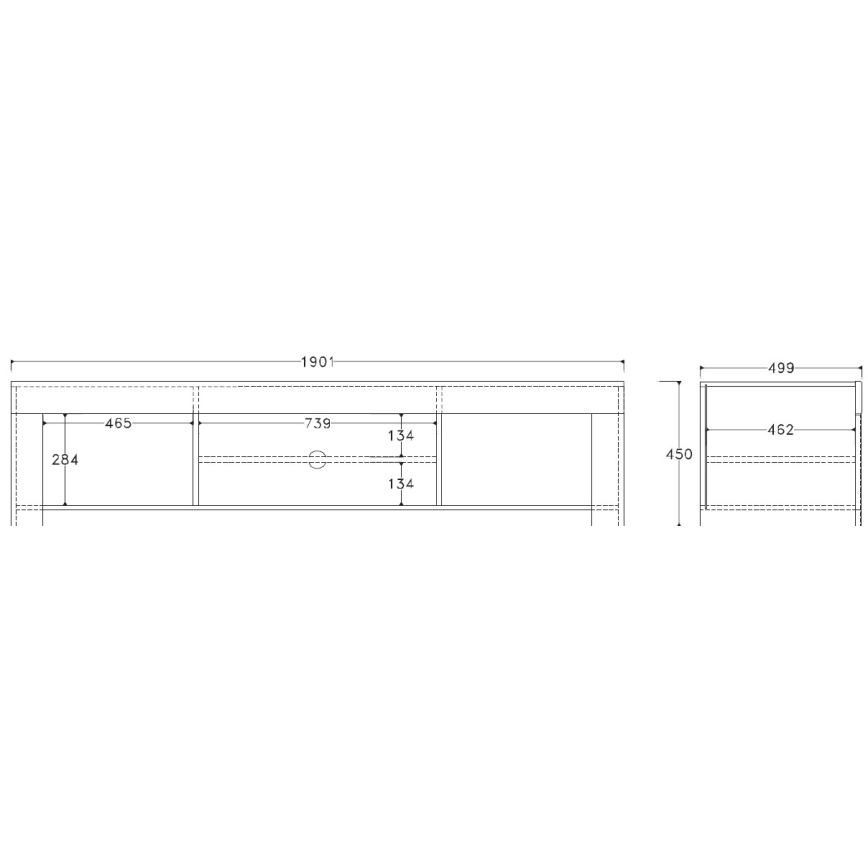 FINERA TV Stand, White
