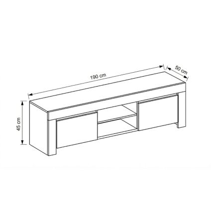 FINERA TV Stand, White