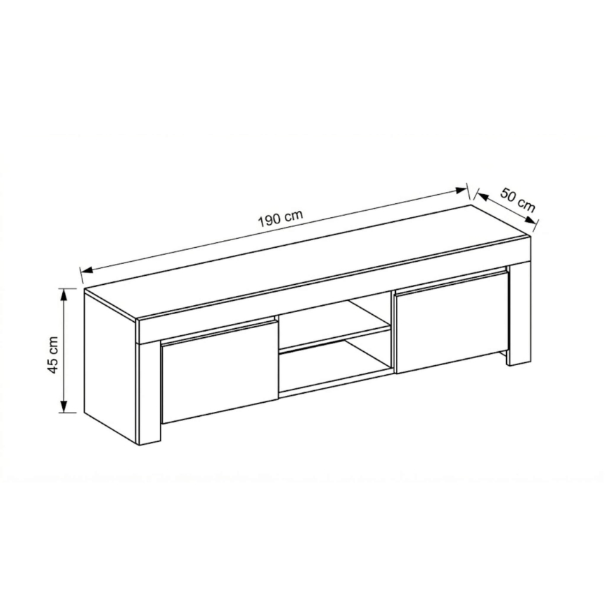 FINERA TV Stand, White