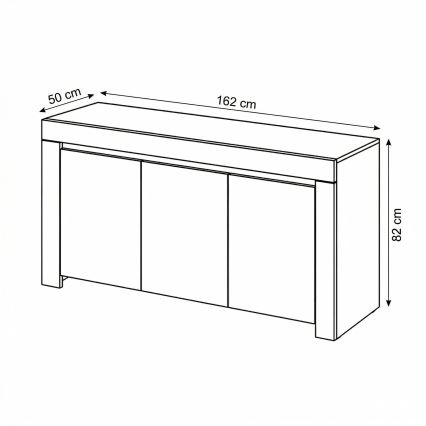 FINERA White Chest of Drawers