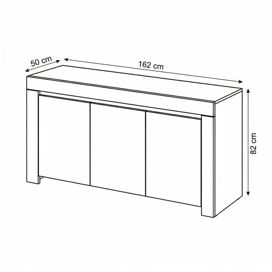 FINERA White Chest of Drawers