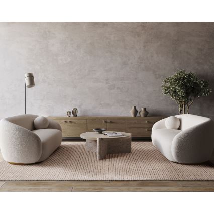 FIR WOOL Rug 120x170 cm 2600 g/m2 Cream/Natural