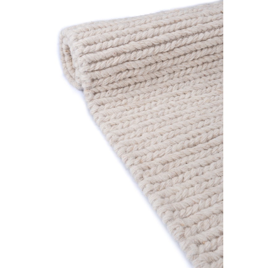 FIR WOOL Rug 120x170 cm 2600 g/m2 Cream/Natural