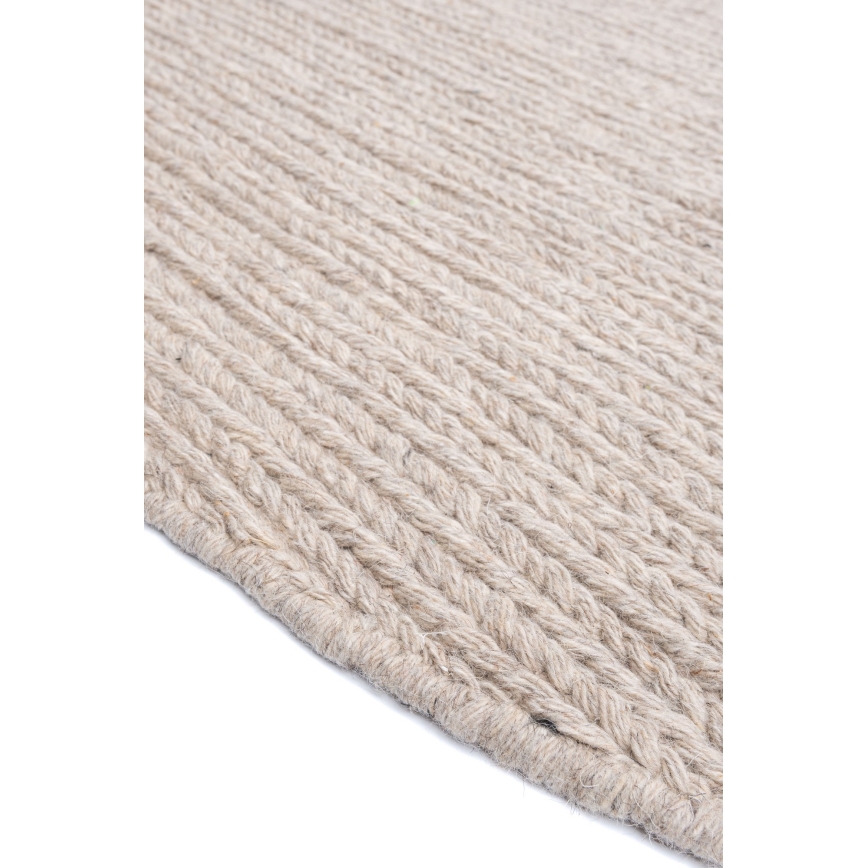 FIR WOOL Rug 160 cm, 2600 g/m2, Beige/Natural
