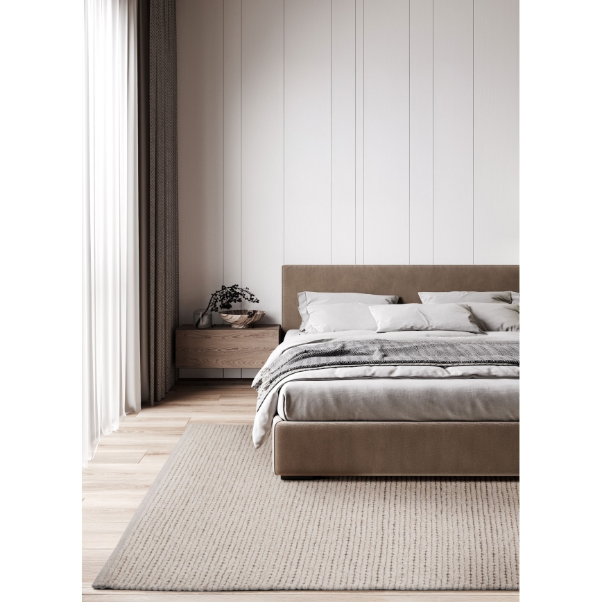 FIR WOOL Rug 160x230 cm, 2600 g/m2, Cream/Natural