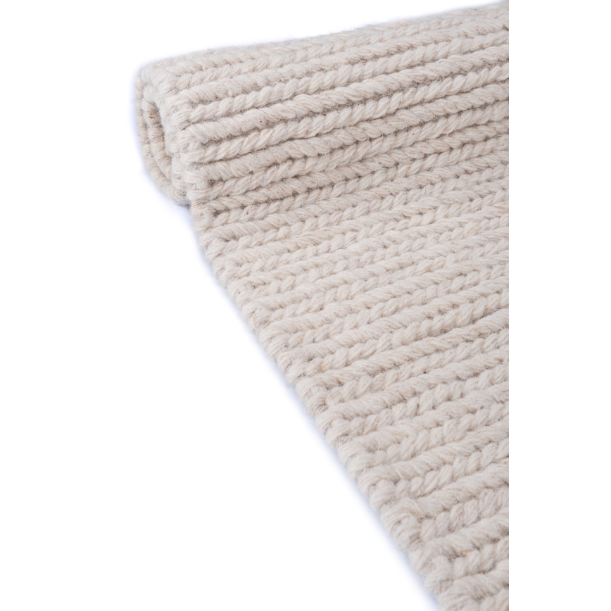 FIR WOOL Rug 160x230 cm, 2600 g/m2, Cream/Natural
