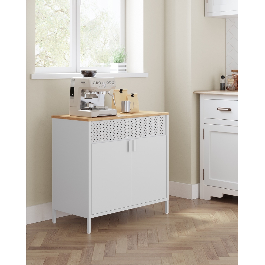 FIRA 80x40 cm Chest of Drawers, White/Oak