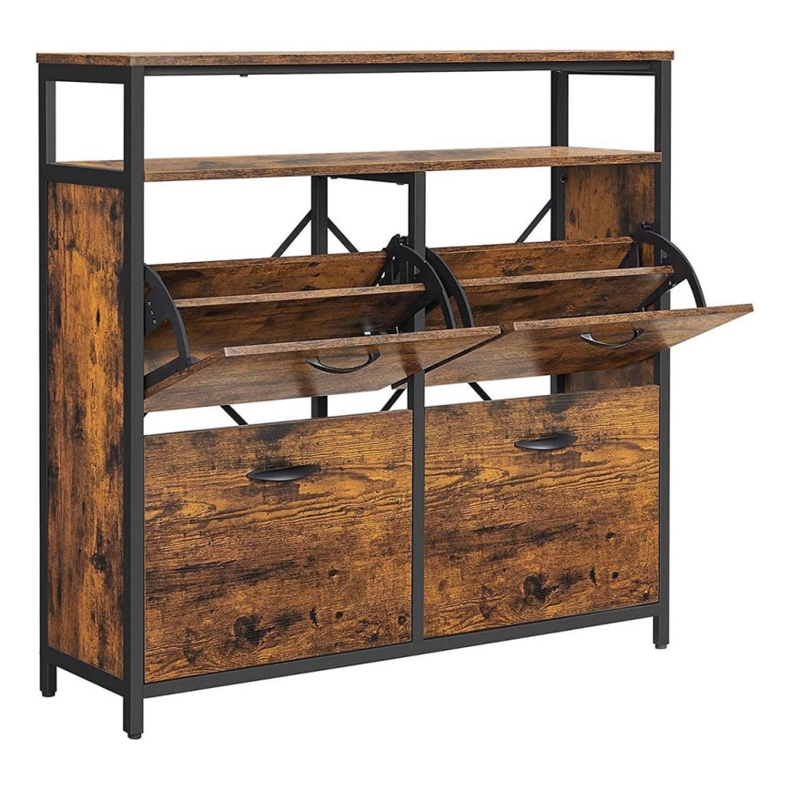 FIRA Shoe Cabinet, Brown/Black