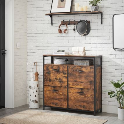 FIRA Shoe Cabinet, Brown/Black